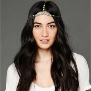 Vanessa Mooney Turquoise beaded headpiece
